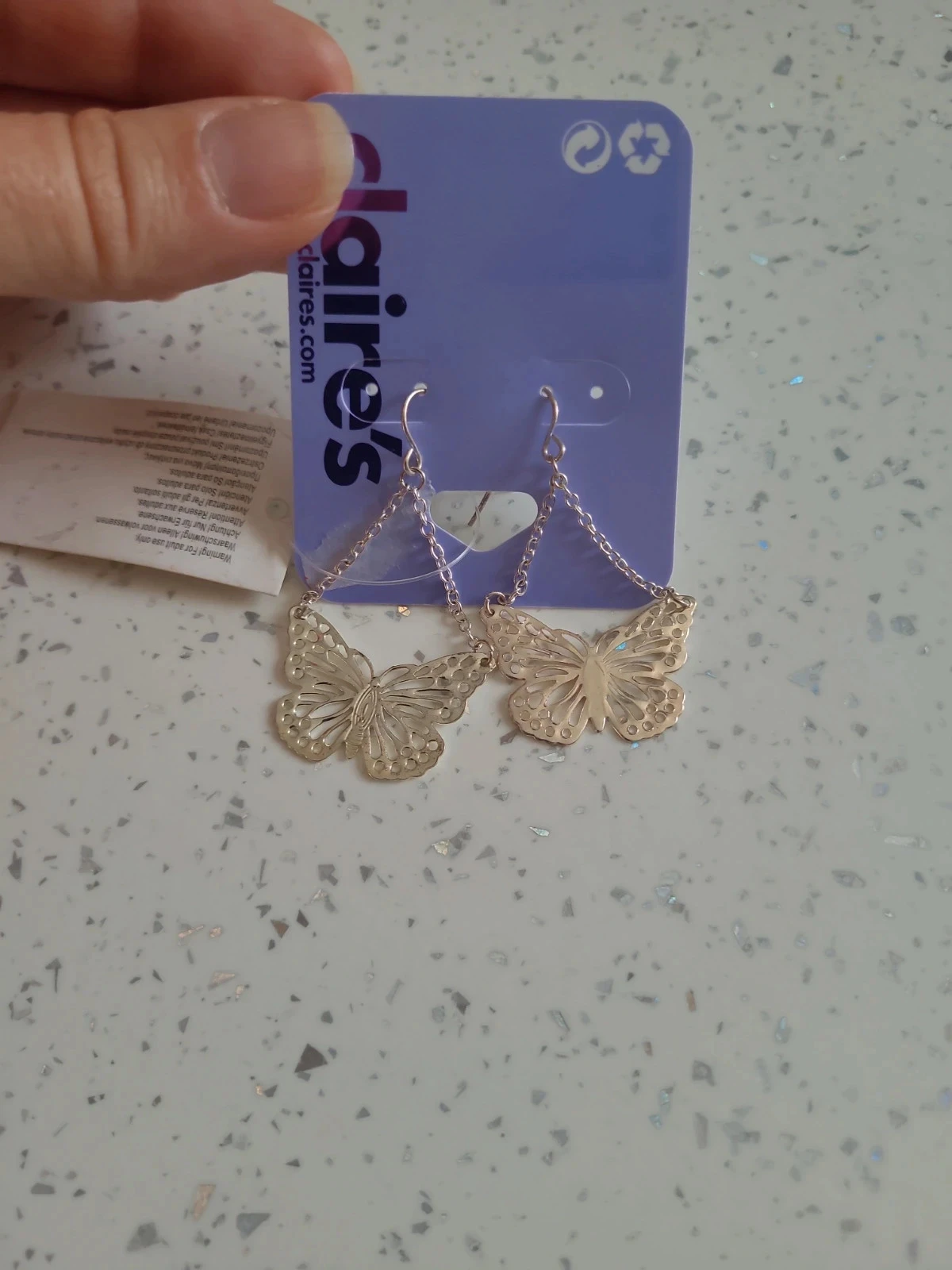 Boucles d'oreilles papillons